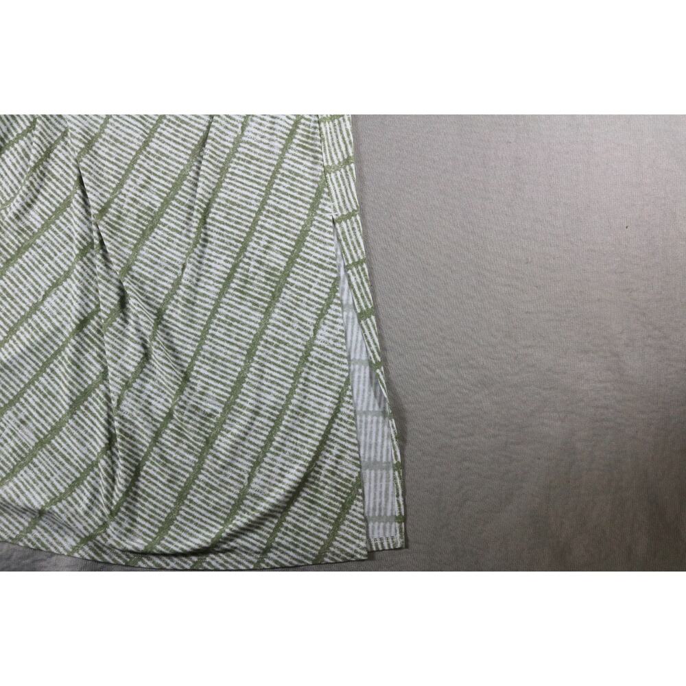 New Tommy Bahama Dress L Green Carmela Bungalow Bay Stripe Faux Wrap Maxi UPF 30 - Picture 8 of 14